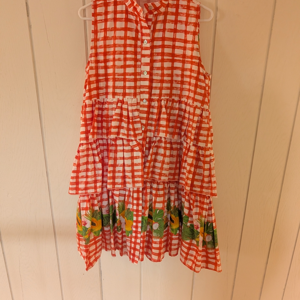 Motel Rocks Red Checkered Dress